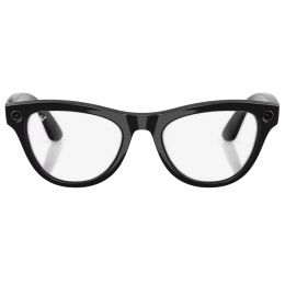 Умные очки Ray-Ban Meta* Skyler Gen 2 Shiny Black, Прозрачные линзы для компьютера Clear Blue-Violet (RW4014)